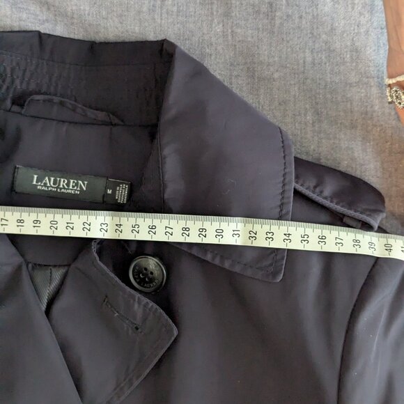 Lauren Ralph Lauren Navy Trench Coat - Picture 7 of 12